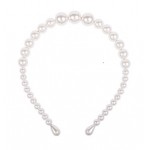 Bentita pentru par cu perle Cod W002A Albe